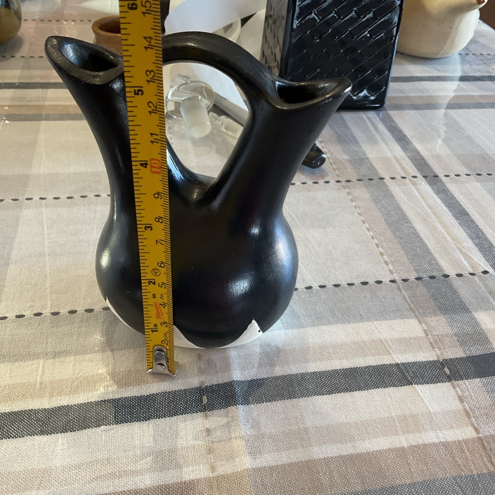 Pottery Wedding Vase Signed By Artist AG