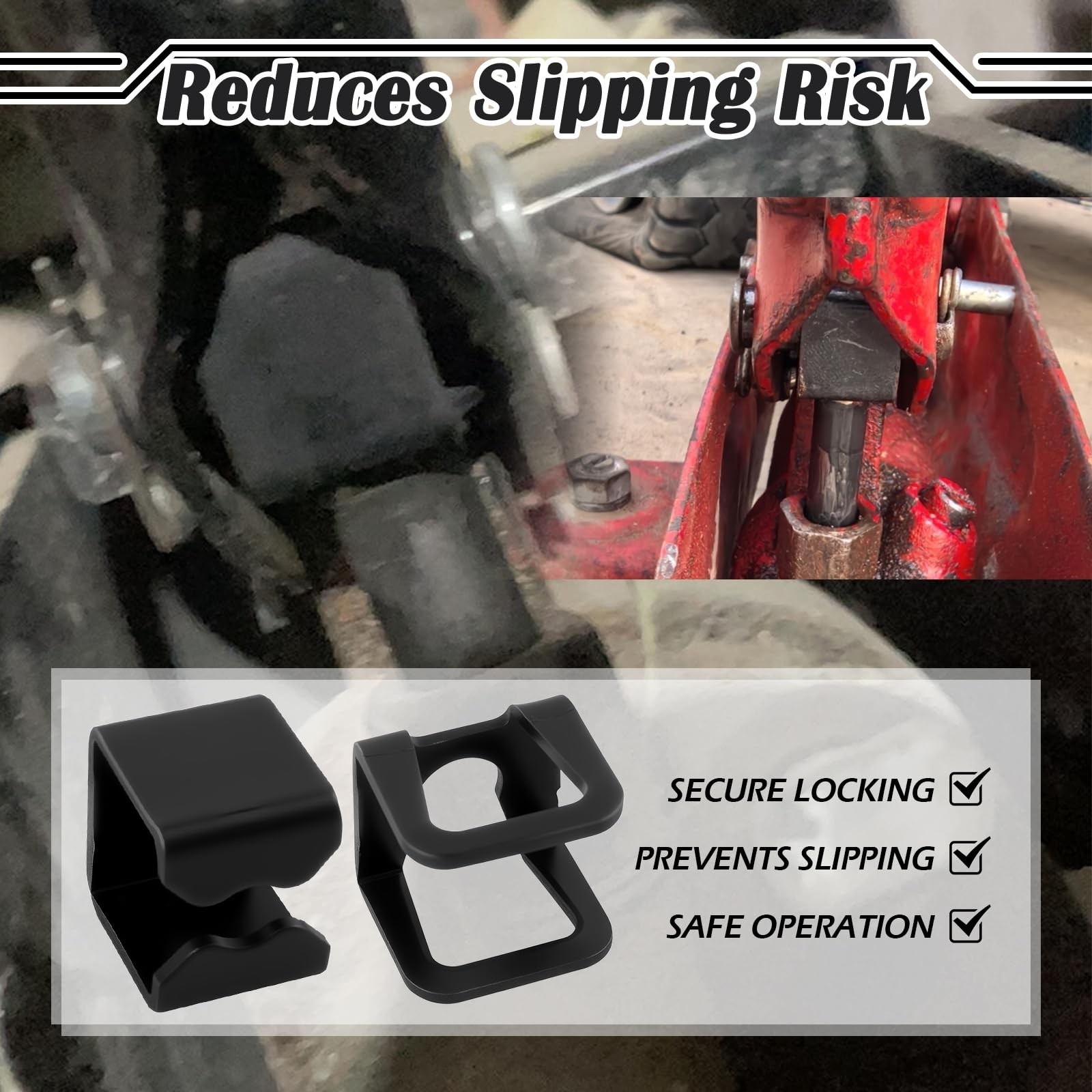 4PCS Floor Jack Parts with Ring Claw Clamps,Heavy 0.8*0.74*0.71 inch, Black