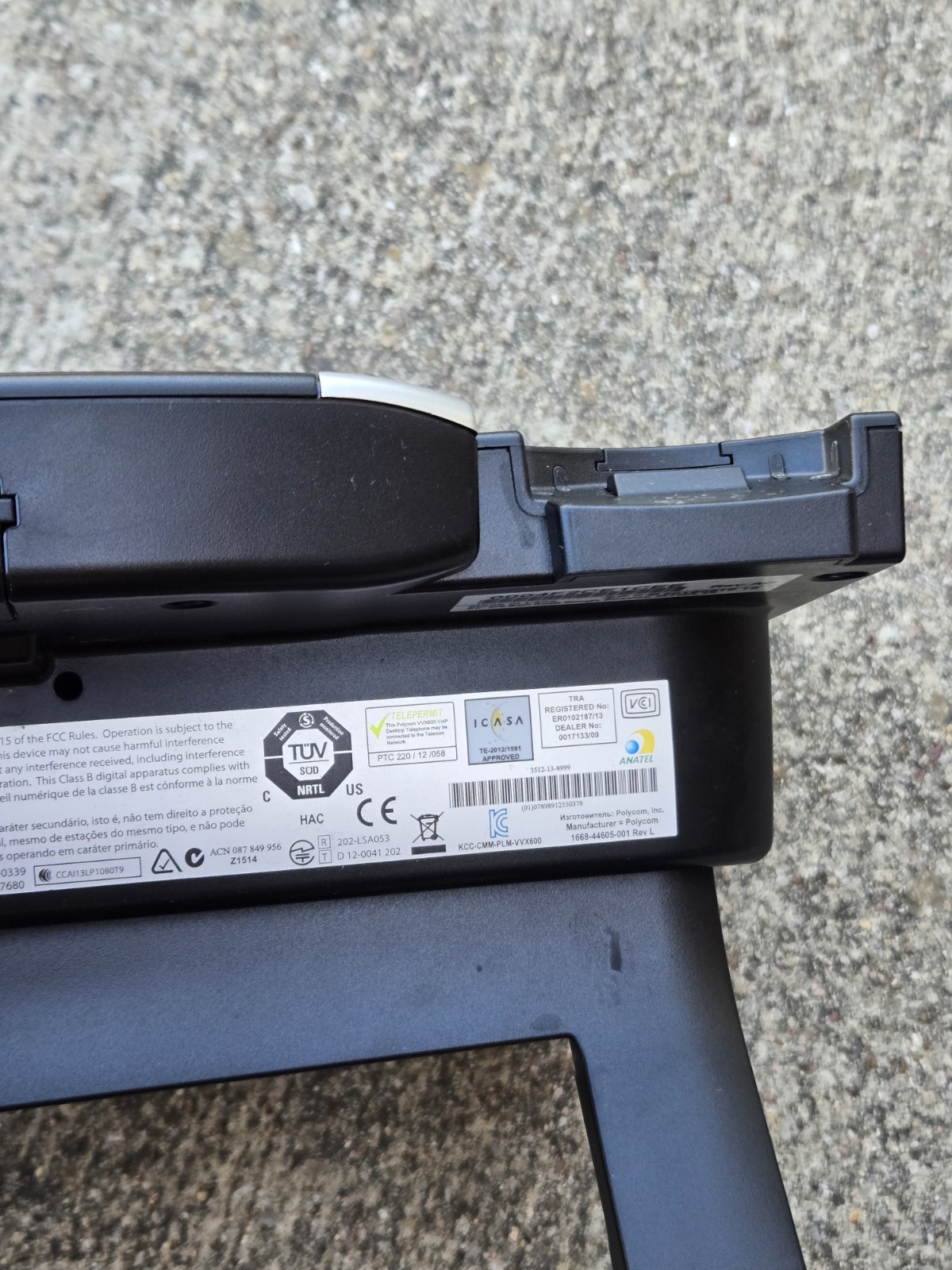 Lot Of 3 Polycom VVX 600 IP Phone - Black no Power Cords