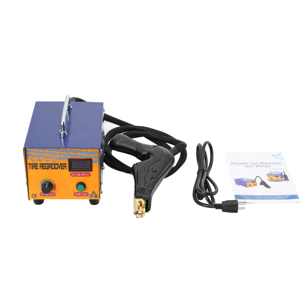 1000W Truck Tire Groover Rubber Cutter Regroover Tyre Grooving Machine + Blades