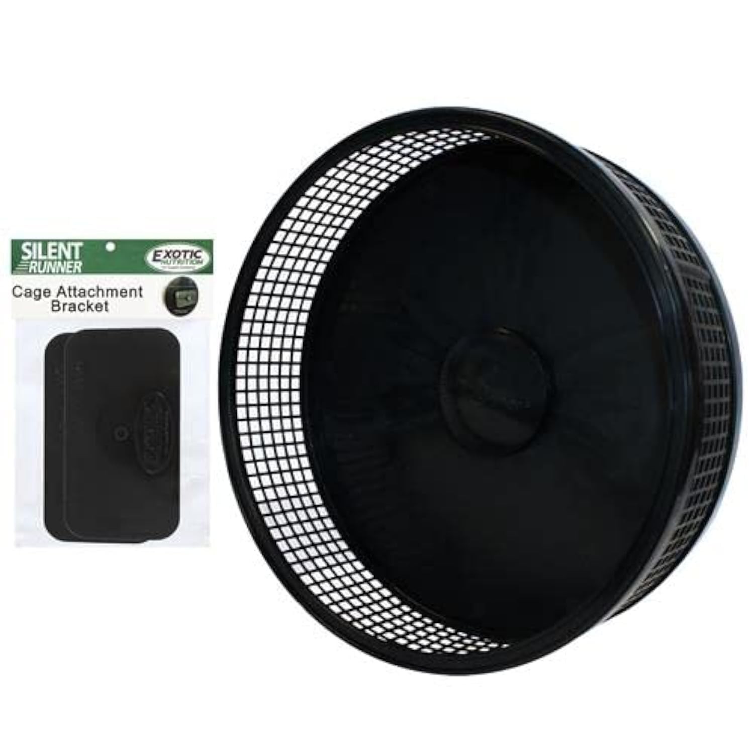 Silent Runner Pro | Sugar Glider Exercise Wheel Black with Attachment