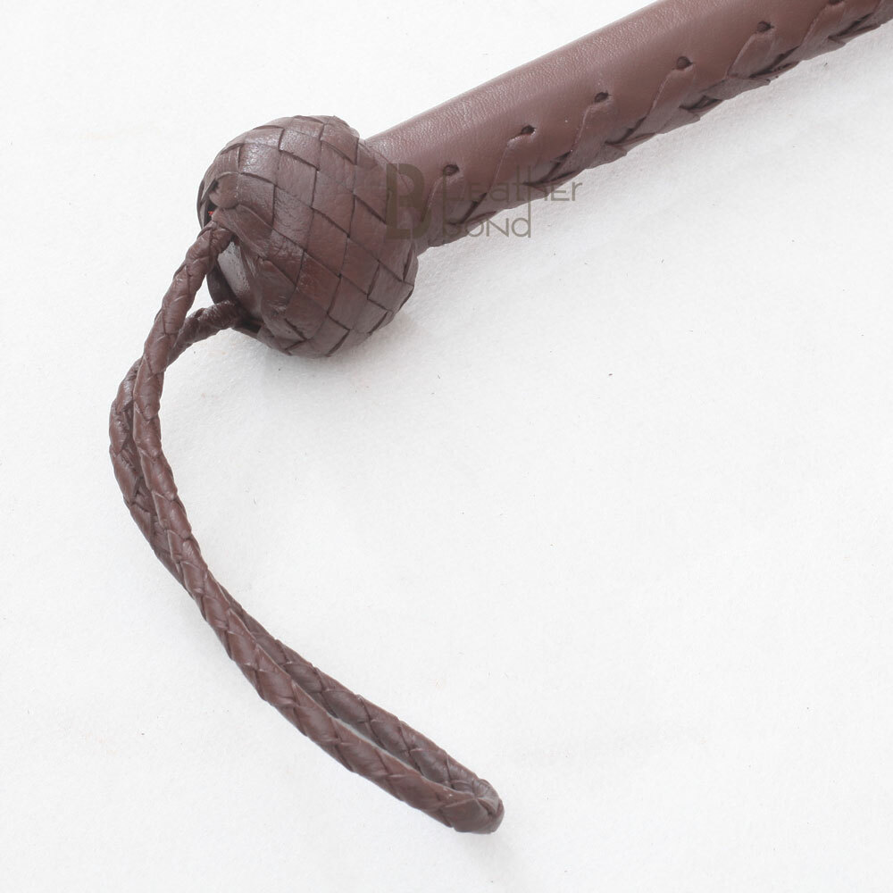 Indiana Jones 6, 8, 10, 12 Feet 8 Strands Brown Cowhide Real Leather Bullwhip