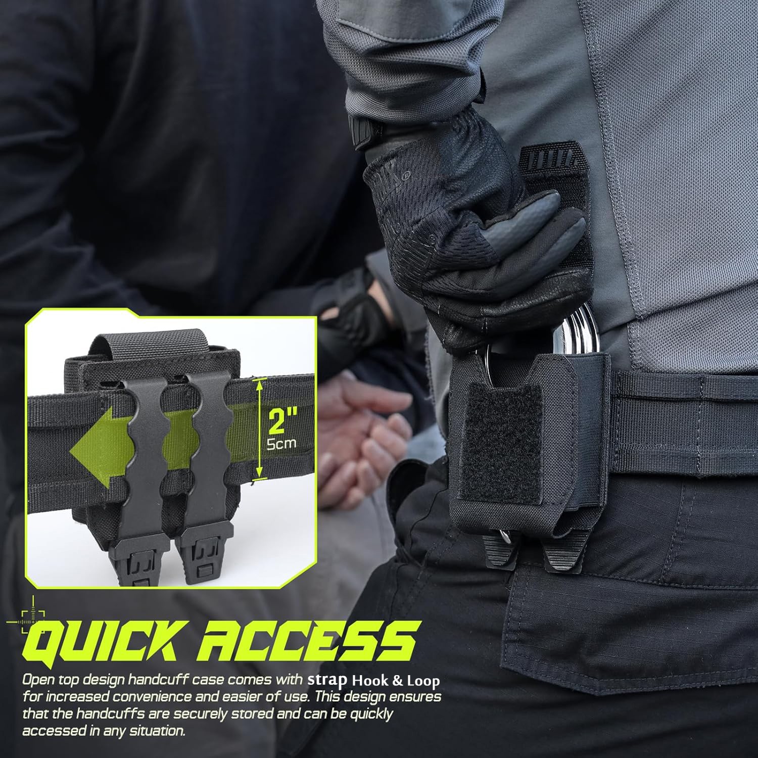 Molle Handcuff Pouch Handcuff Case for Duty Belt Open Top Hand Cuff Case Holster