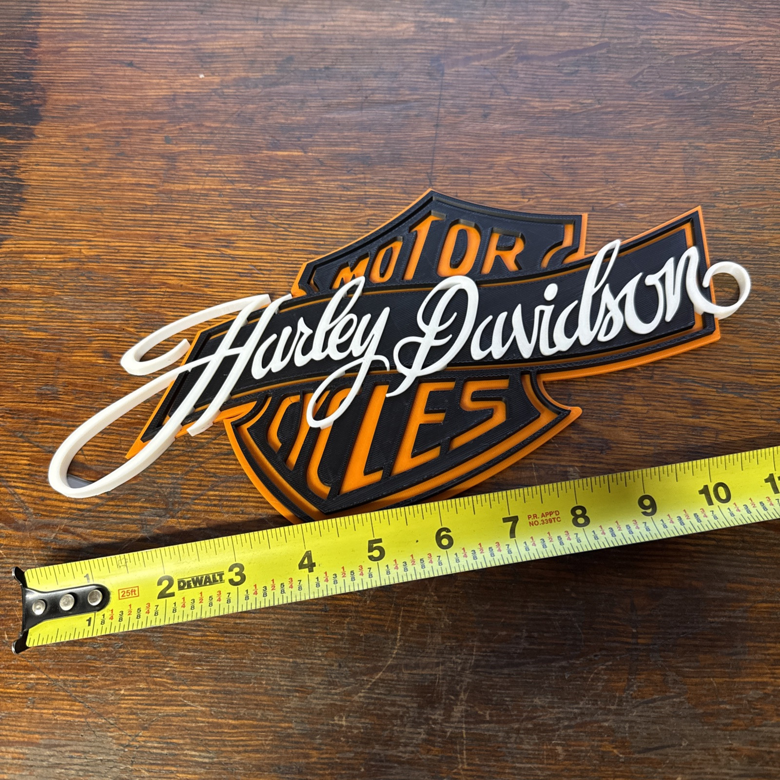 3D Printed Harley Davidson Sign Bar & Shield Wall Art