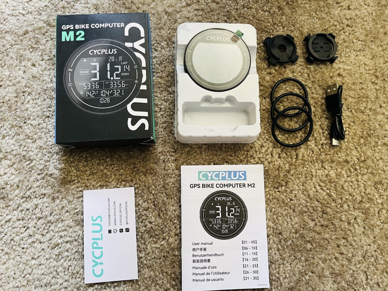 CYCPLUS Wireless GPS Bike Computer, ANT+ Bluetooth Cycling Speedometer Odometer