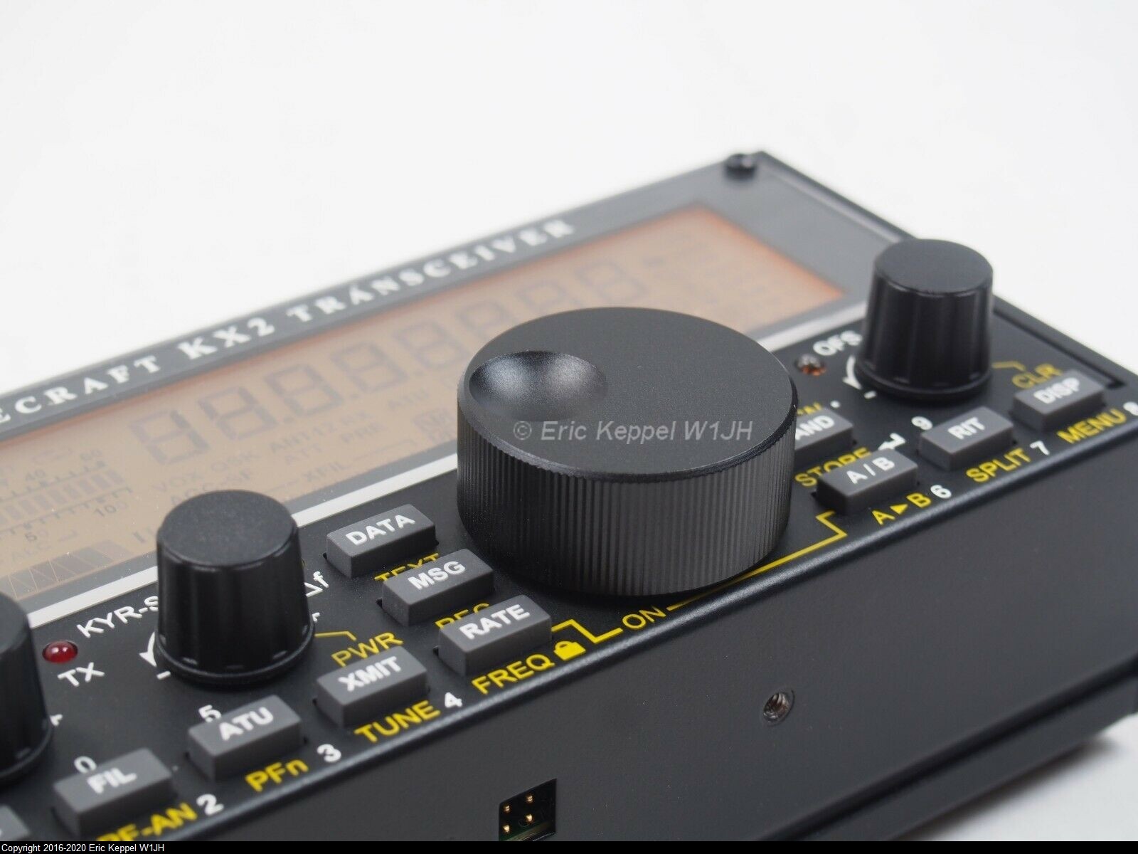 Elecraft KX2 KX1, W1JH Upgraded Black Solid Aluminum CNC VFO Knob w/Allen Wrench