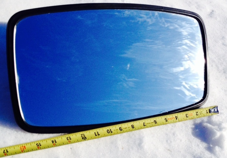 Universal Front End Loader Mirror, Super Size 9" x 16", Volvo, JCB, John Deere