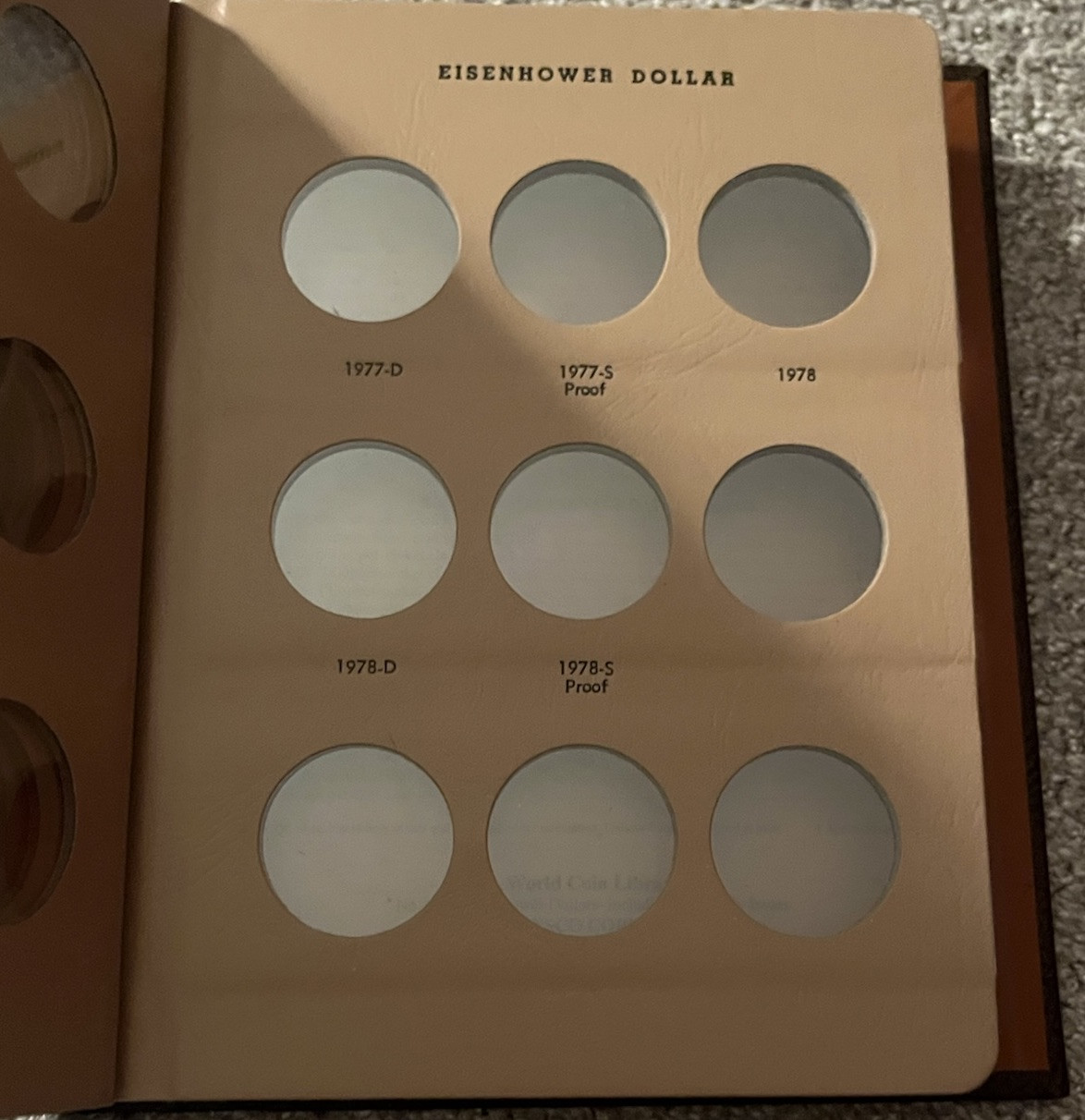 DANSCO COIN ALBUM #8176 EISENHOWER IKE DOLLARS 1971-1978 INCLUDING PROOFS