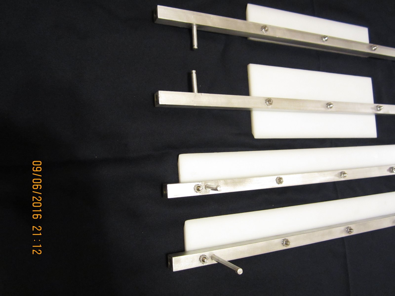 Set of scrapers with holders for MR11 and MRS11 ACME dough roller sheeter