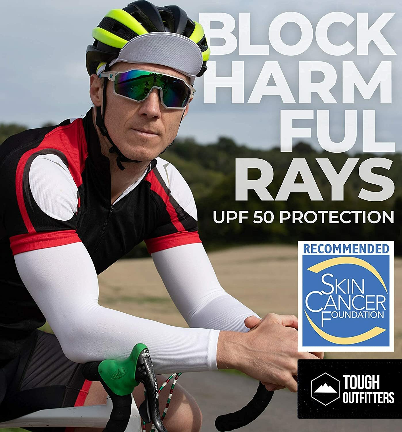 UV Sun Protection Arm Sleeves for Men & Women Sports Compression Cooling Sleeve