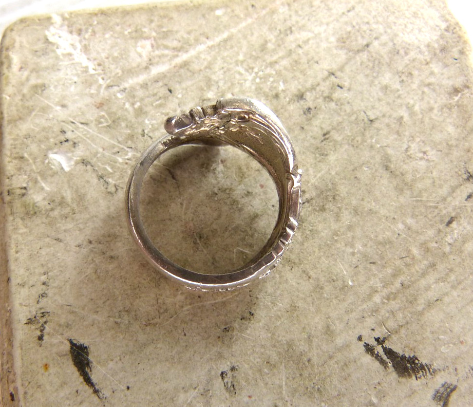 Vintage Lunt Delacourt Sterling Silver Spoon Ring