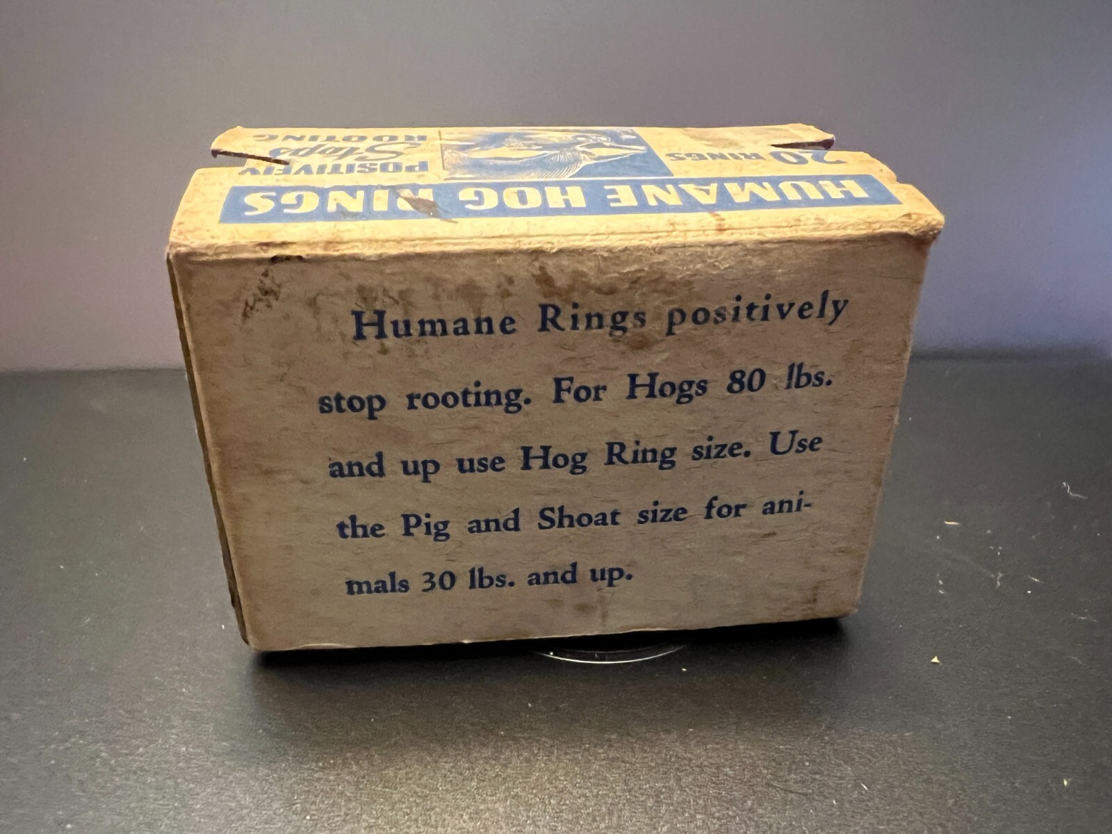 Vintage advertsing Humane Hog Rings (9 Rings) Humane Hog Ring Co.