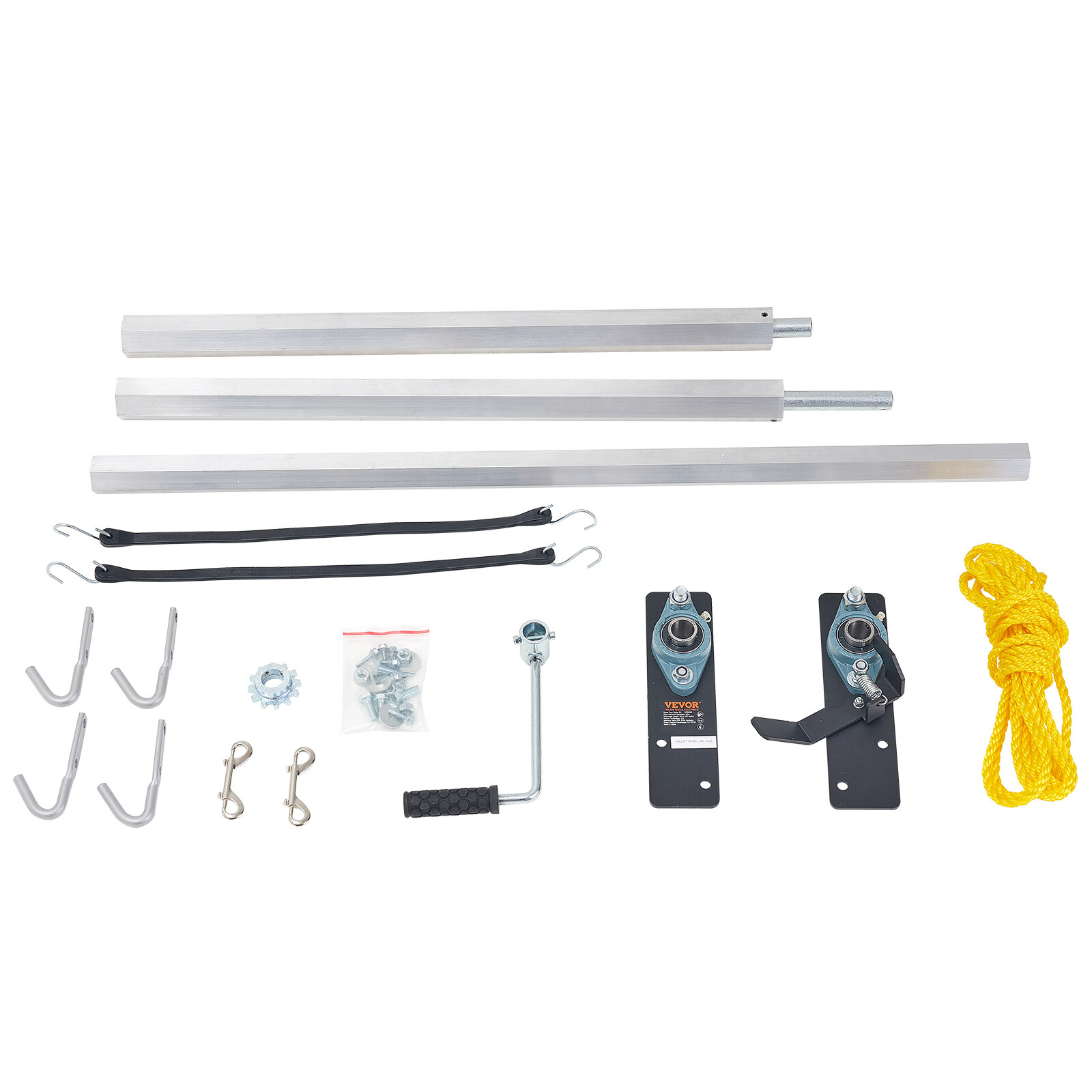 Dump Truck Trailer Hand Crank Manual Pull Tarp Roller Kit 64" to 104" Wide