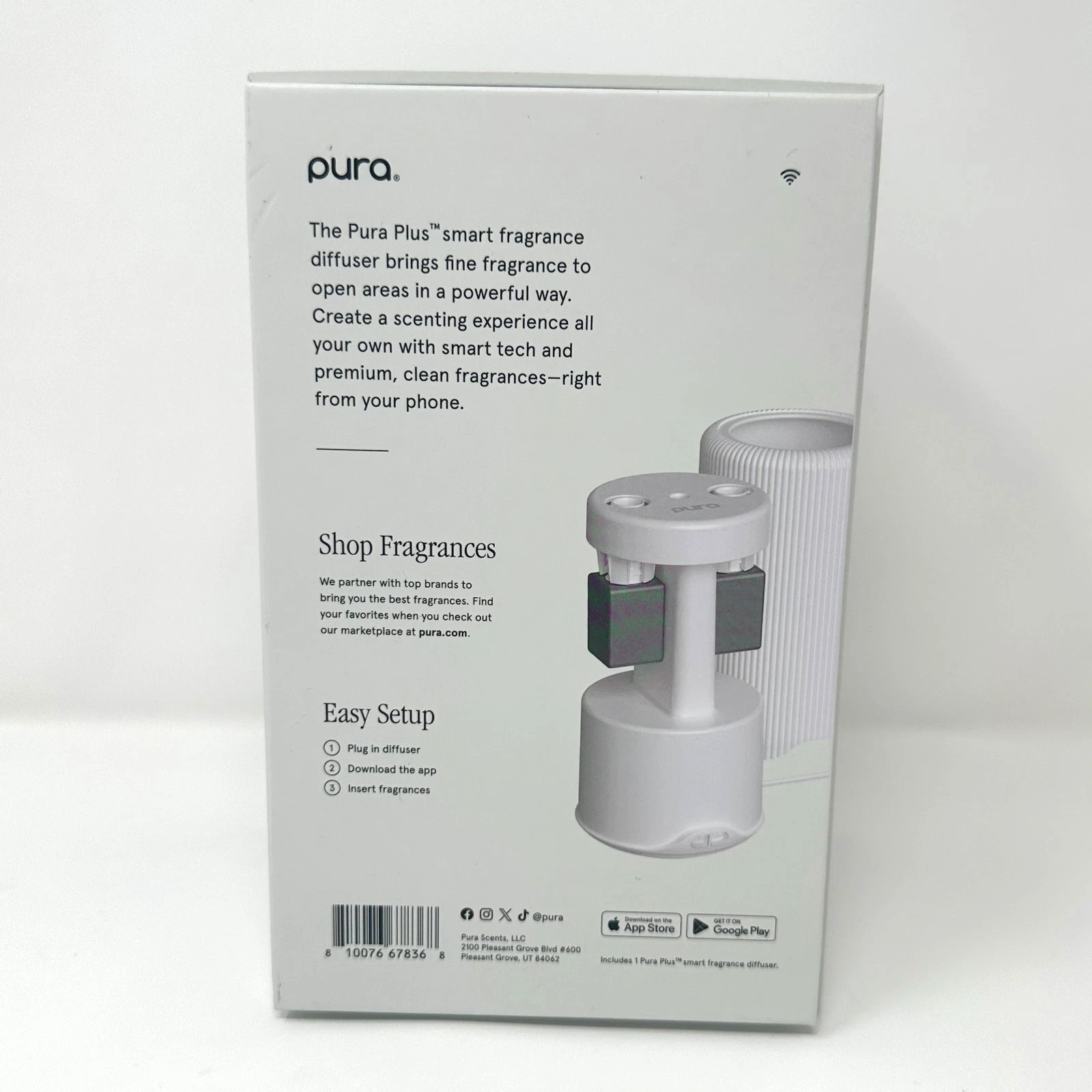 Pura Plus Smart Fragrance Diffuser White BRAND NEW / SEALED