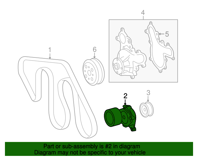 Toyota Tundra, Land Cruiser, Sequoia Drive Belt & Tensioner Kit GENUINE OEM PART