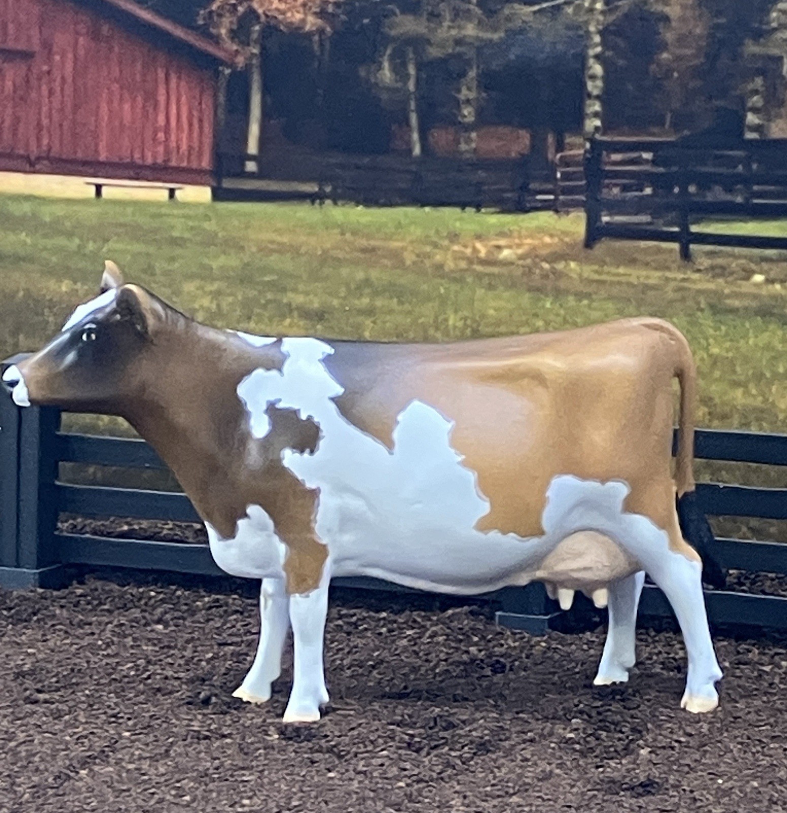 Custom CM Breyer TSC 1:20 Ornament Spot Jersey Holstein Figurine Model Dairy Cow