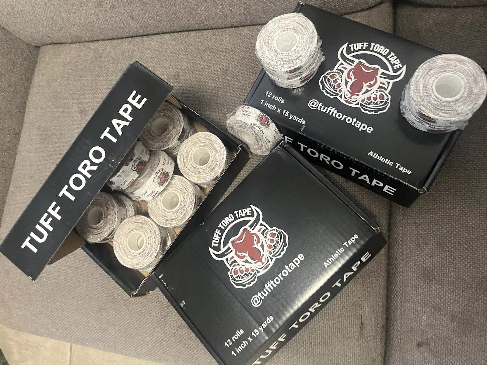 Tuff Toro Tape 12 rolls Athletic Tape 1 in X 15 Yards Boxing, MMA, Kickboxing