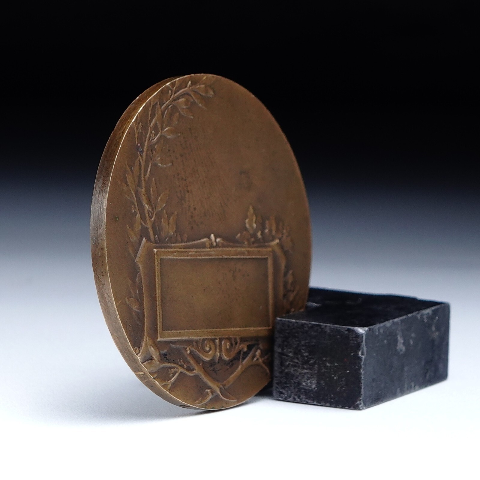 Antique French Bronze Hunting Dog Medal Award