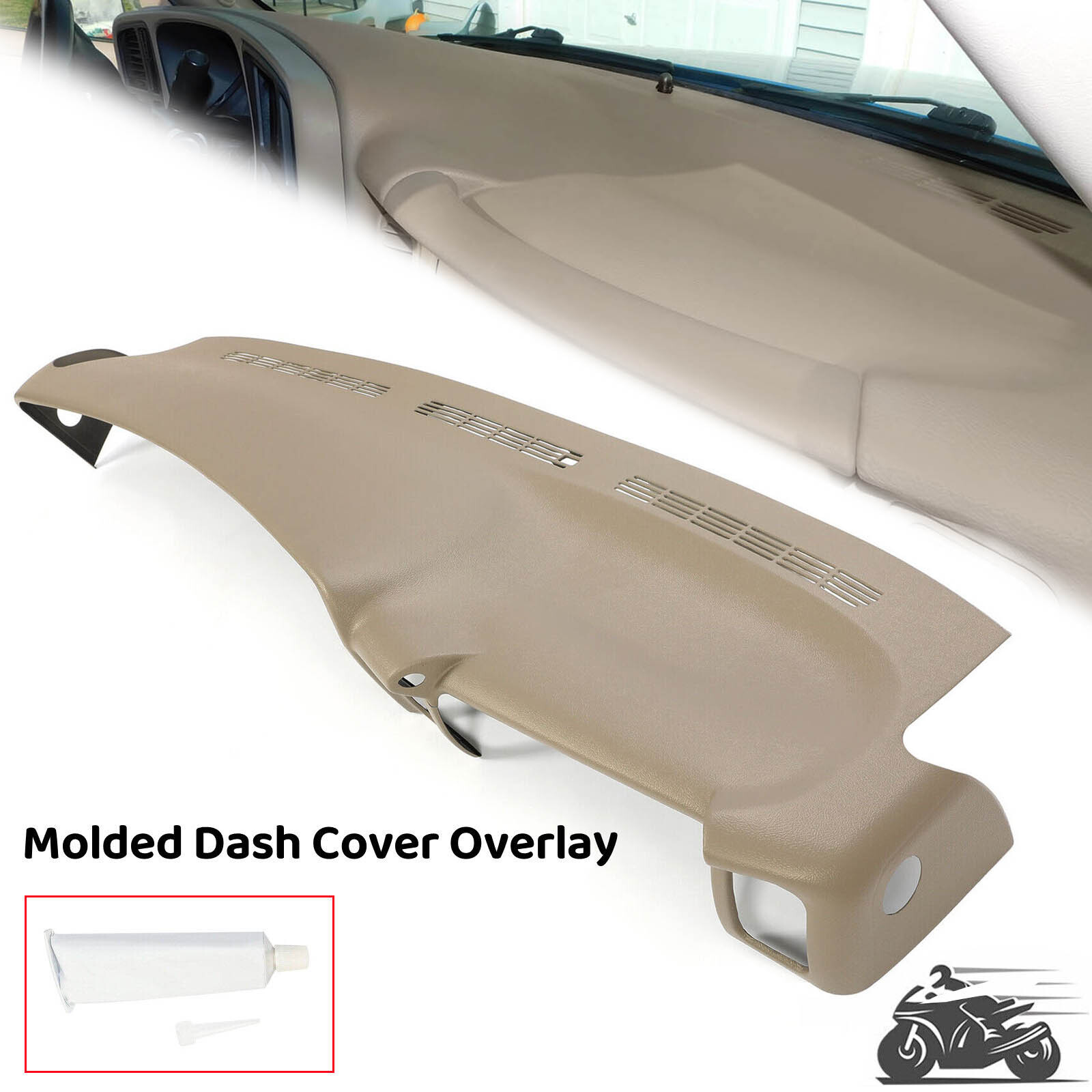 Molded Dash Cover Overlay Painted ABS For Silverado Sierra 1999-2006 Light Tan