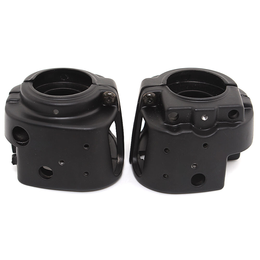 Black Handlebar Switch Housing Hand Control Kit For Harley Touring Softail FXR