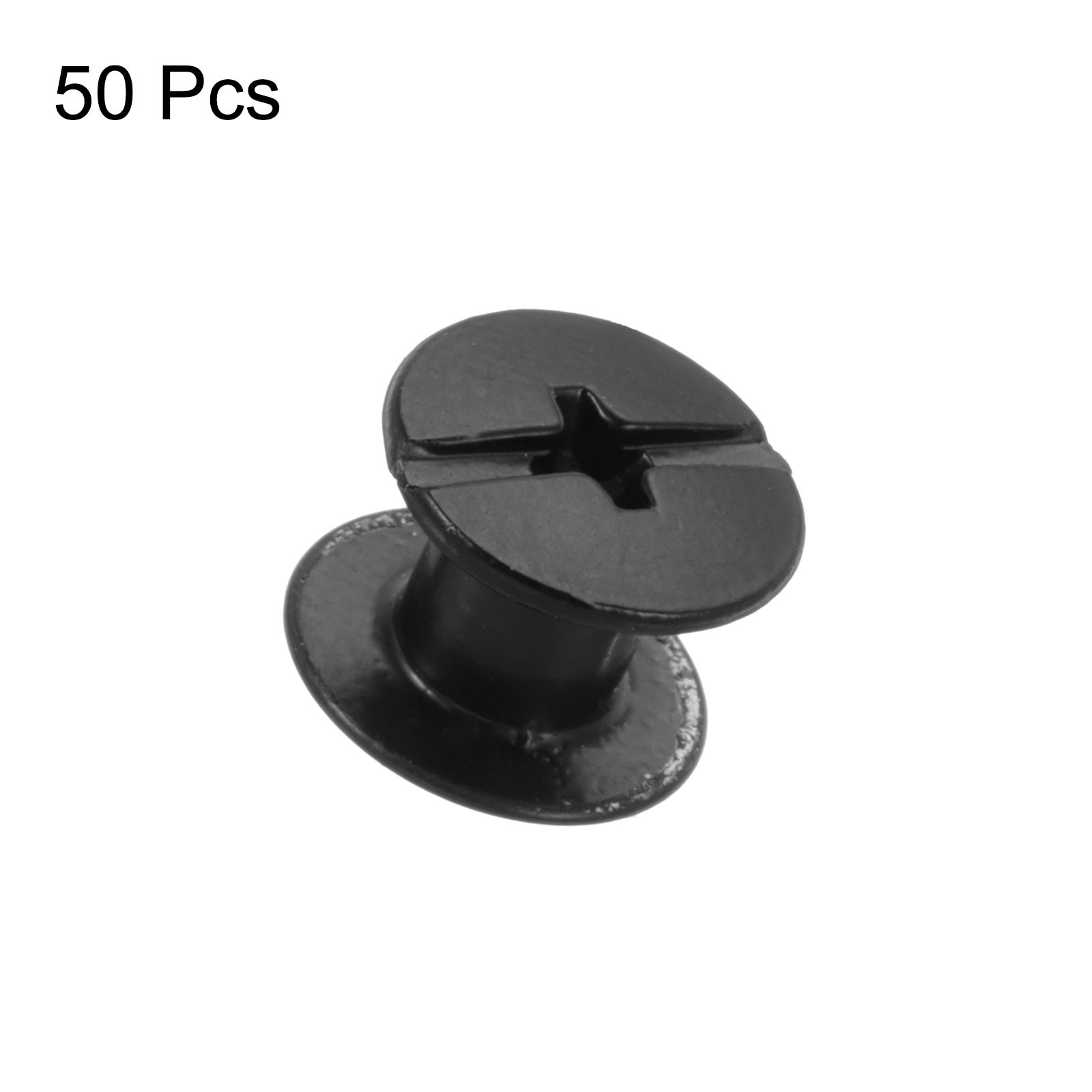 50 Pack M5 x 4mm Chicago Screw Metal Stud Screw Rivets for Leather Black
