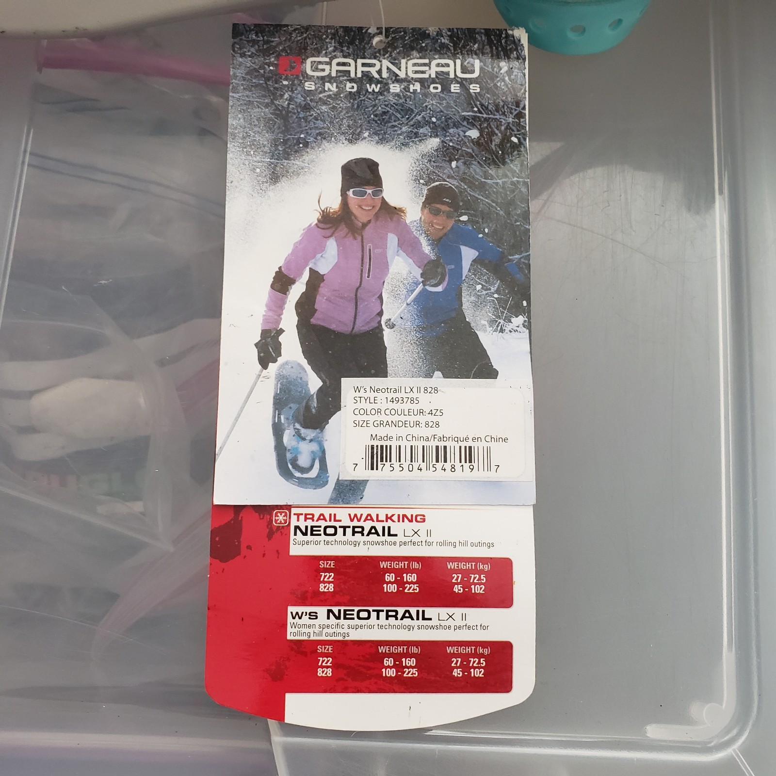 Louis Garneau Neotrail LX II Trail Walking Snowshoes Women's 828 Large NEW