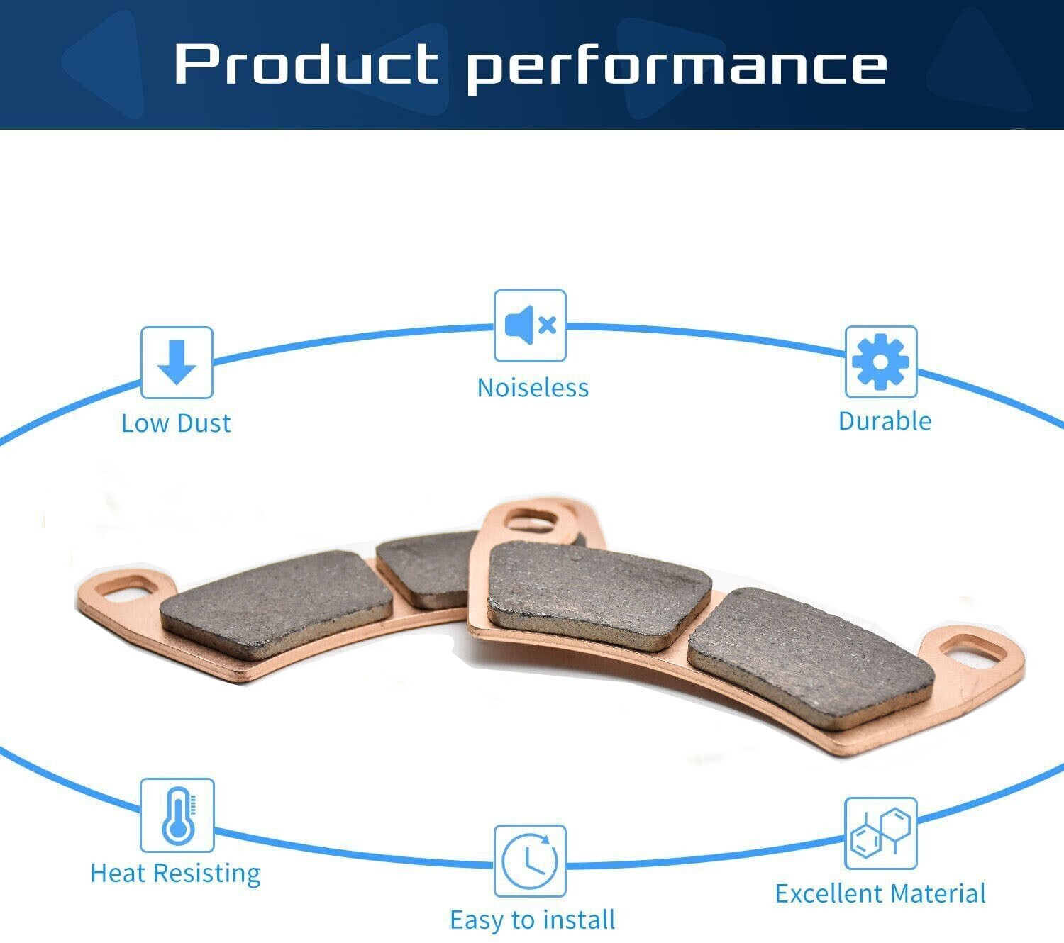Front & Rear Sintered Brake Pads For Polaris Ranger XP 900 Severe Duty 2013-2019