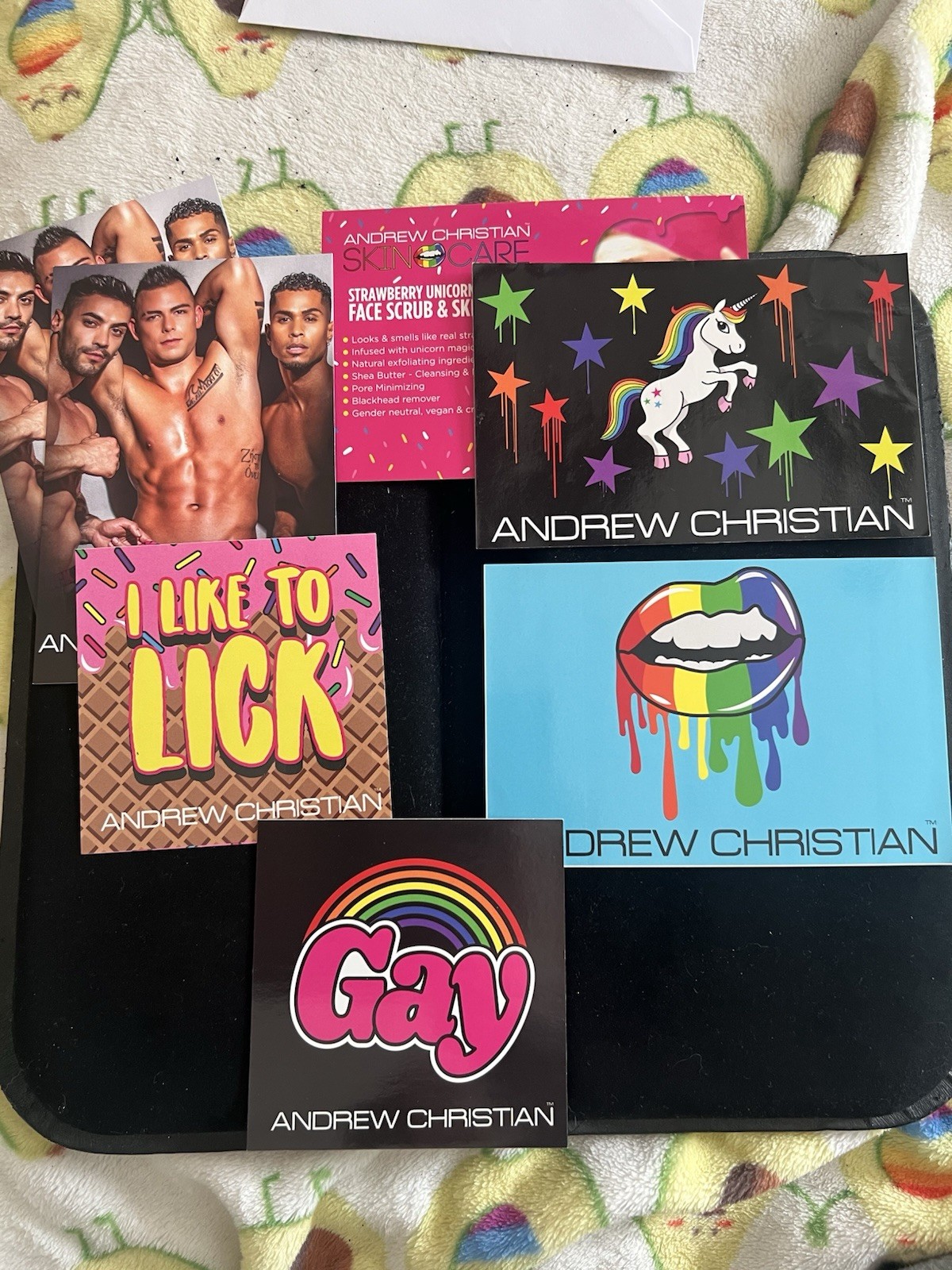 Andrew Christian Underwear Brand Promotional Sticker Decal Set (4) & Cards