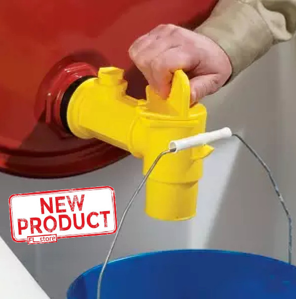 55 Gallon Drum Barrel Bung Valve Faucet 2 Inch NPT Manual Close Polyethylene