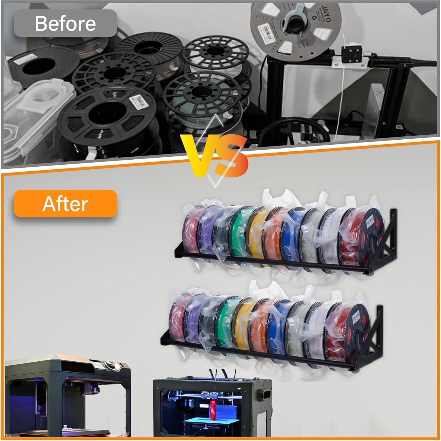 3D Printer Filament Storage Rack Filament Rack Wall Mount 3D Filament Storage S