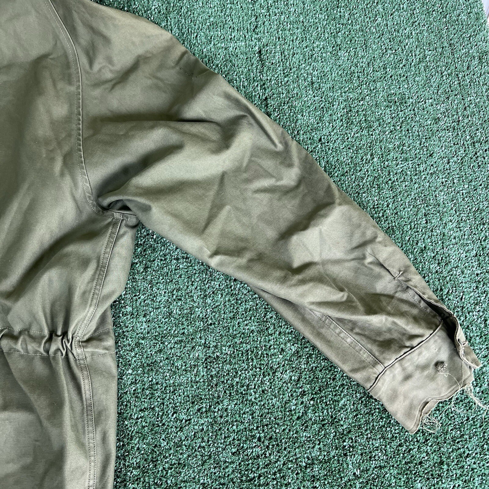 Vintage 50s 60s Korea Vietnam War OG 107 Sateen Jacket Medium Regular Reflective