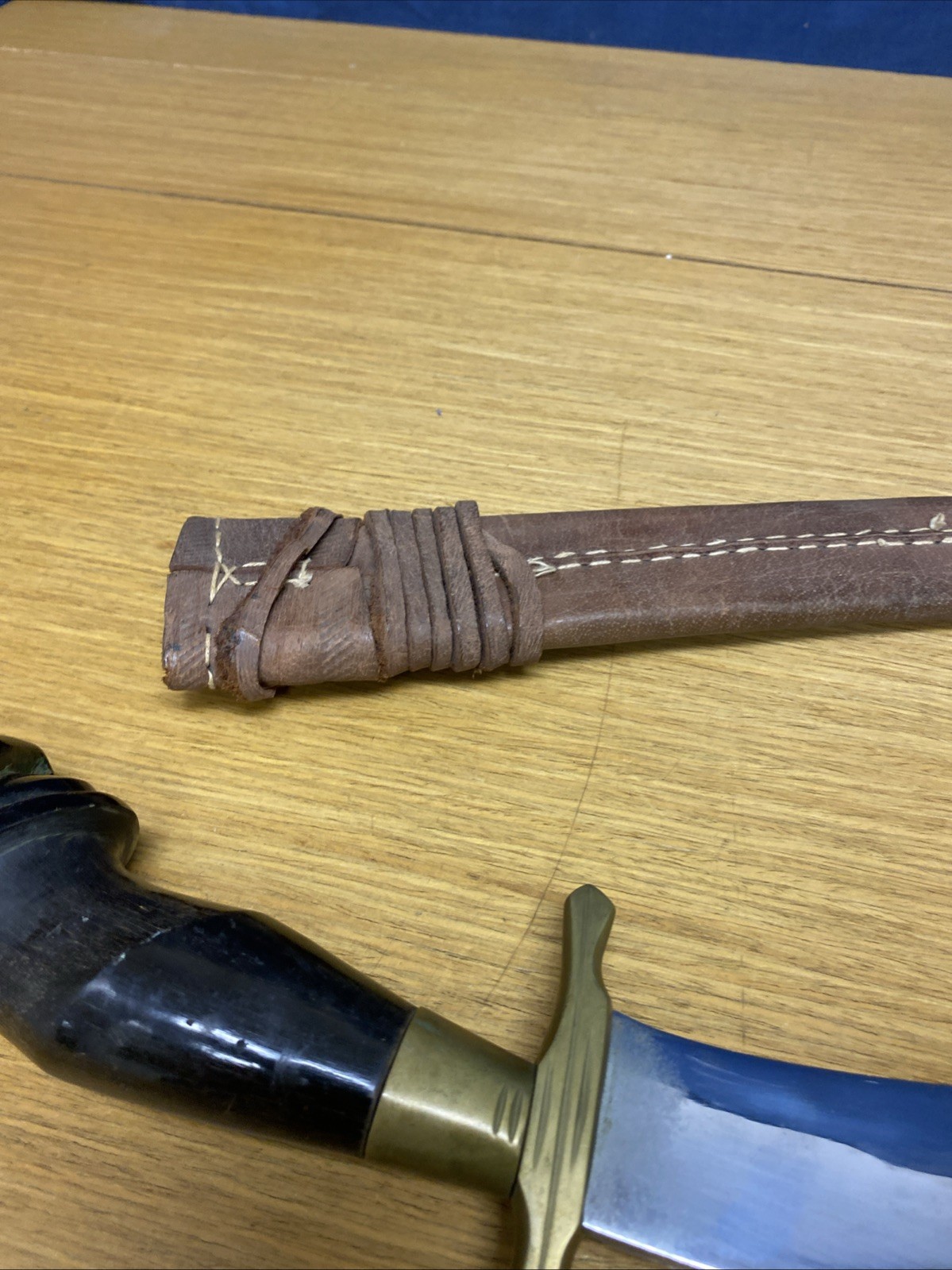 Vintage 1970s Negrito Bolo Knife with Wood Carved Handle