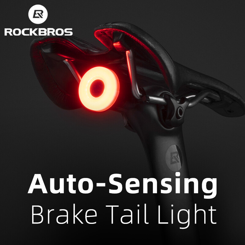 ROCKBROS Rear Bike Light Smart Brake Alert Saddle light Cycling Tail Flashlight