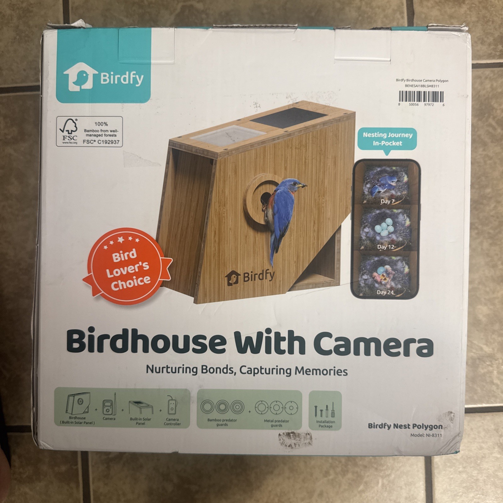 Birdfy Smart Bird House with Solar Powered AI Camera