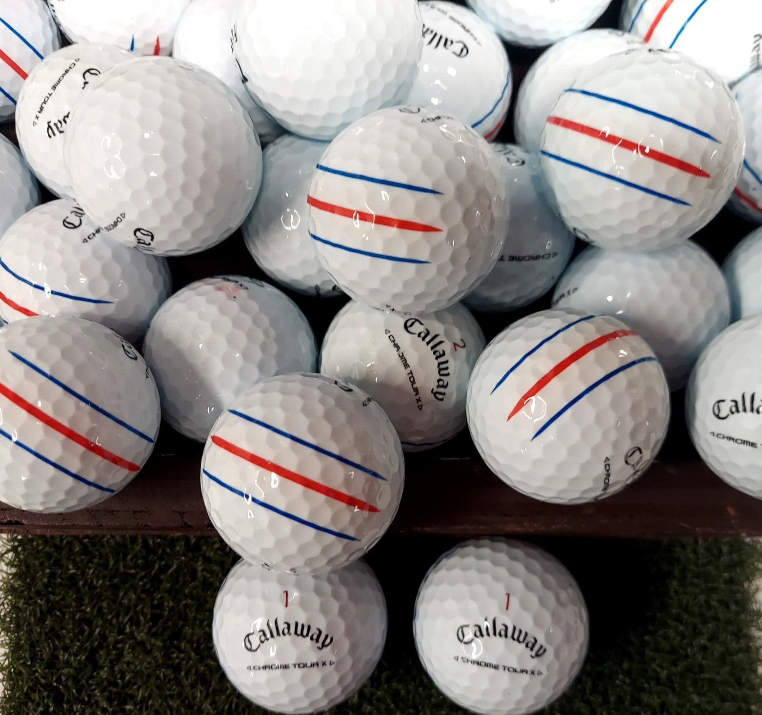 50 Callaway Chrome Tour X Triple Track Used Golf Balls Mint AAAAA (5A Grade)