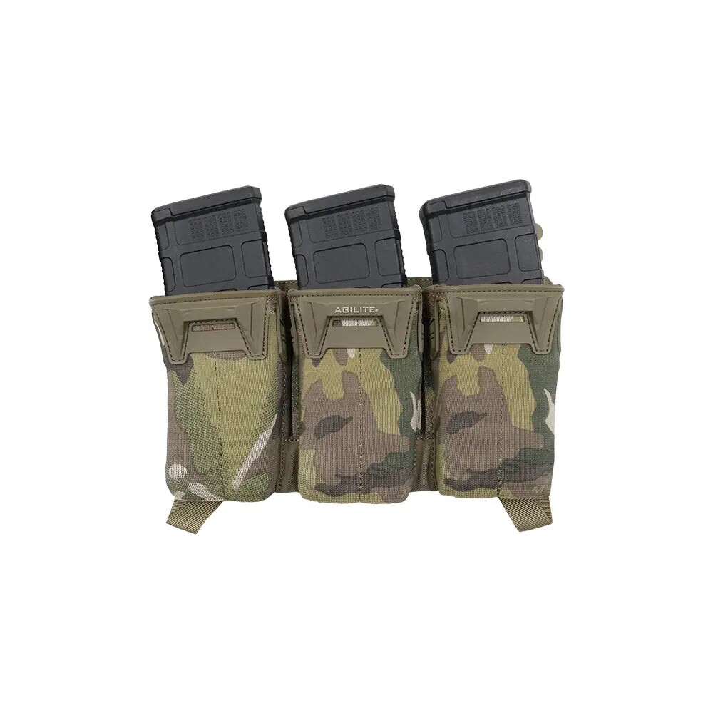 Agilite Pincer Placard MOLLE, Triple Mag Pouch, Fits 5.56/7.62/PCC -MULTICAM