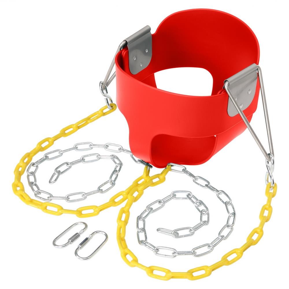 Heavy-Duty High Back Full Bucket Toddler Swing Seat with Chain Fully Assembled