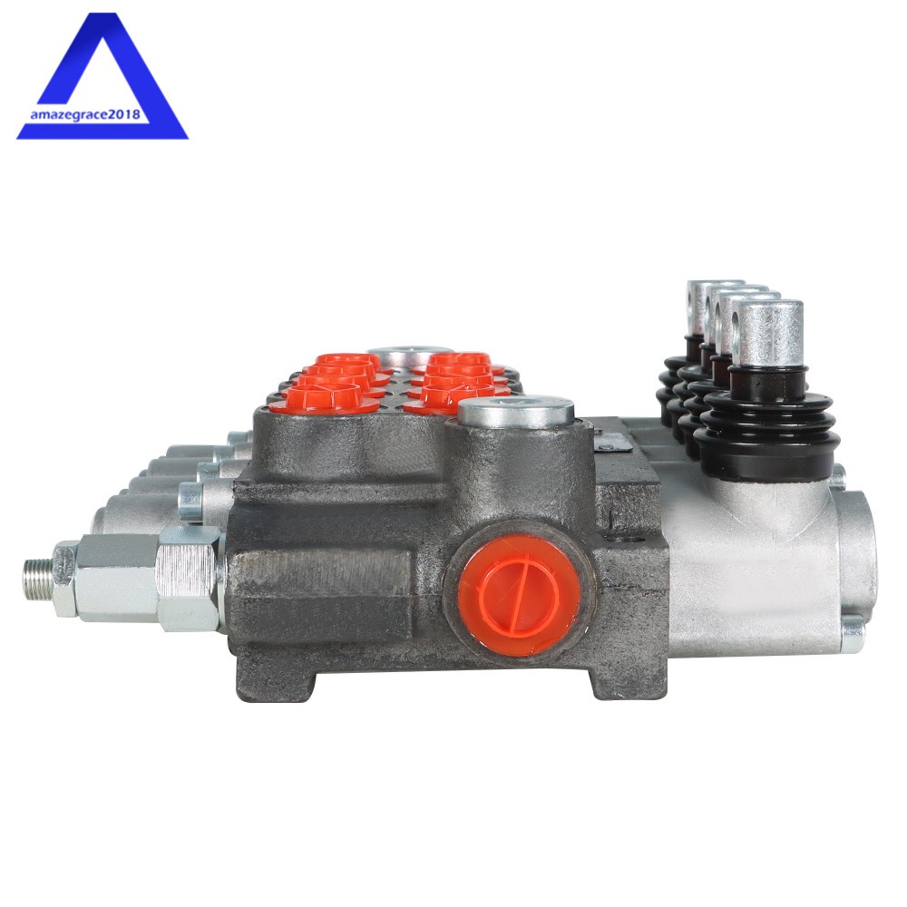 4 Spool Hydraulic Directional Control Valve 11gpm, Double Acting Cylinder BSPP