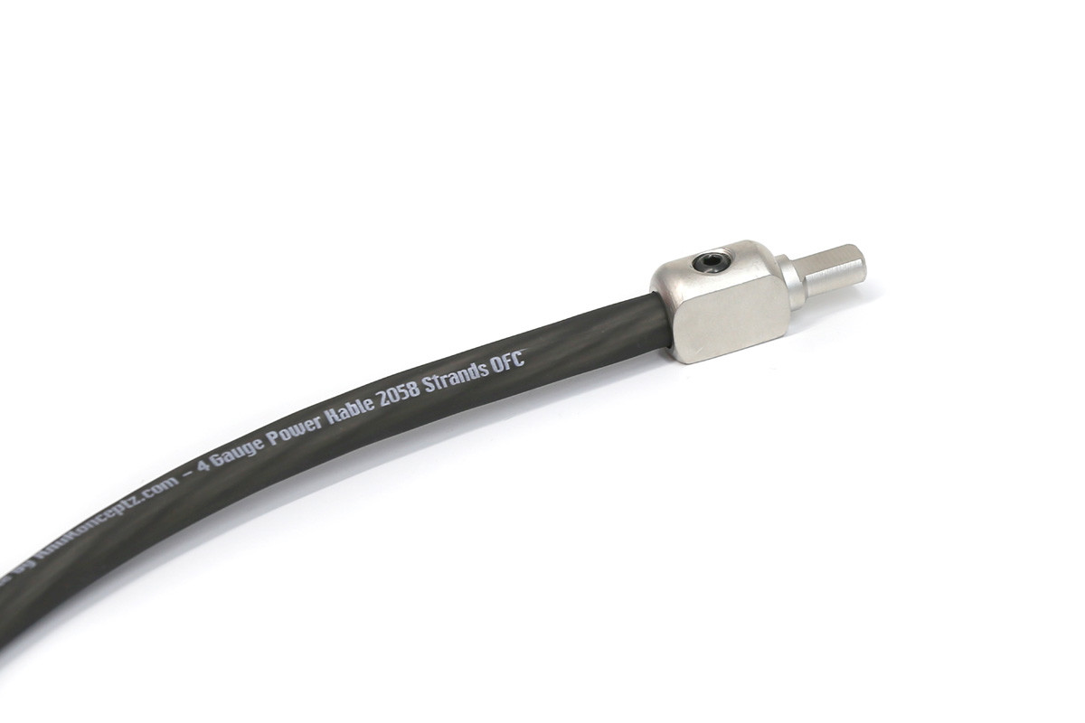 KnuKonceptz Set Screw Power / Ground 4 to 4 Gauge Adapter Pin 4 AWG Cable Pair