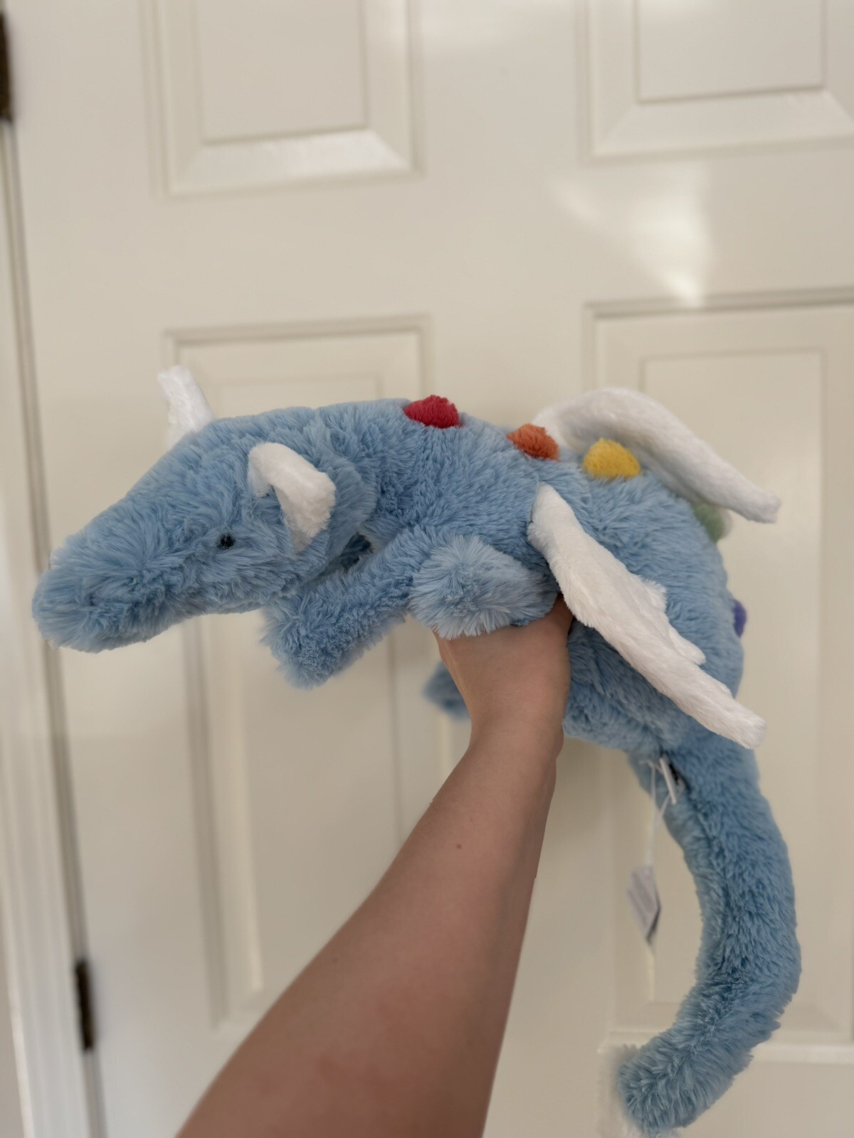 Jellycat Large Sky Dragon Blue Rainbow Soft Plush Toy New With Tags Authentic
