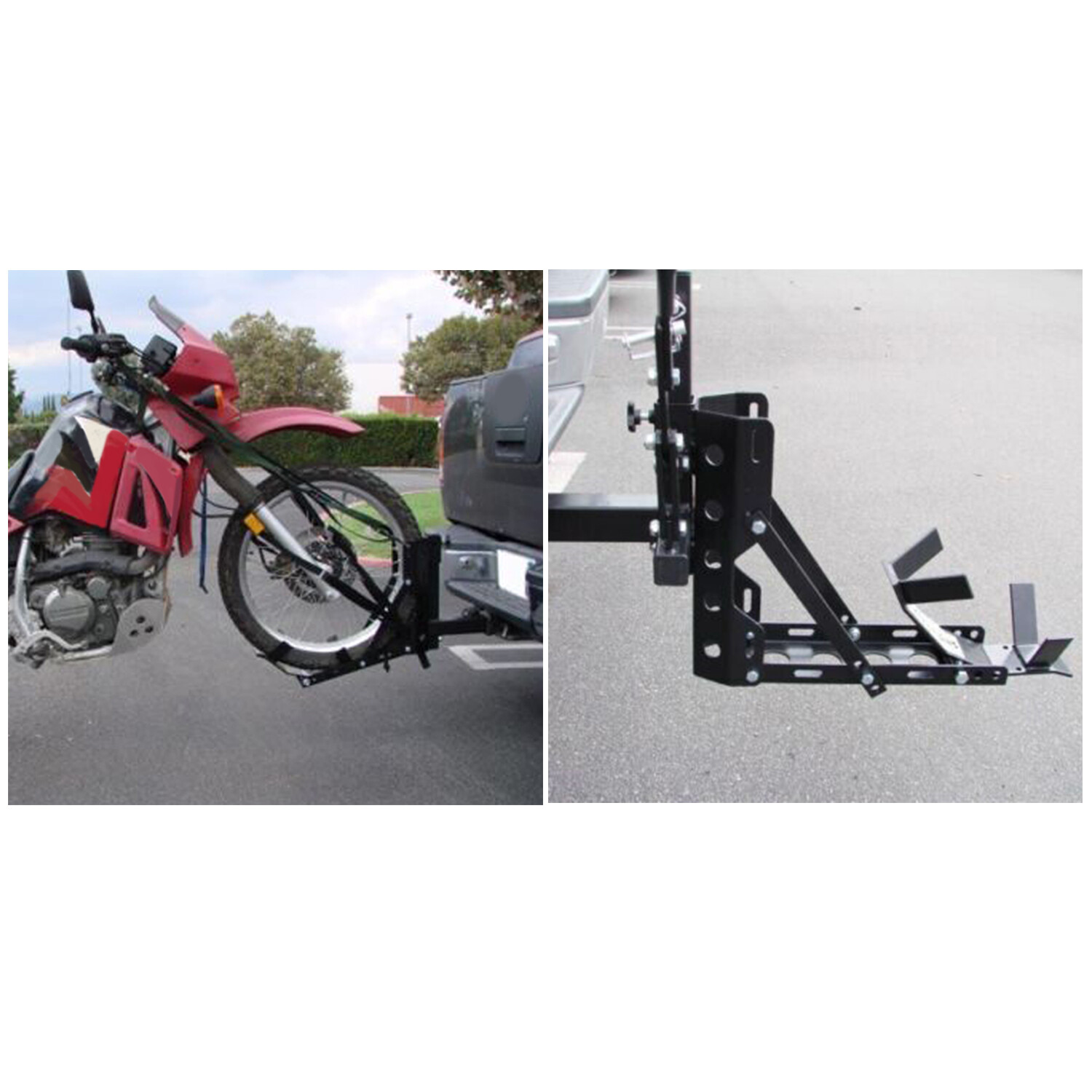 800lb Motorcycle Scooter Carrier 2" Tow Receiver Trailer Hauler Hitch Mount Rack
