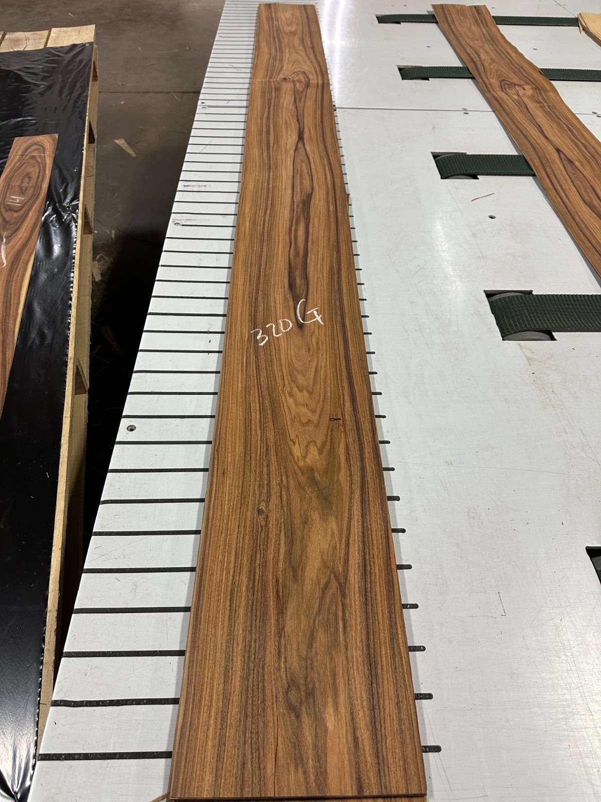 Santos Rosewood Raw Wood Veneer 2 sheets 103'' x 9'' 320G