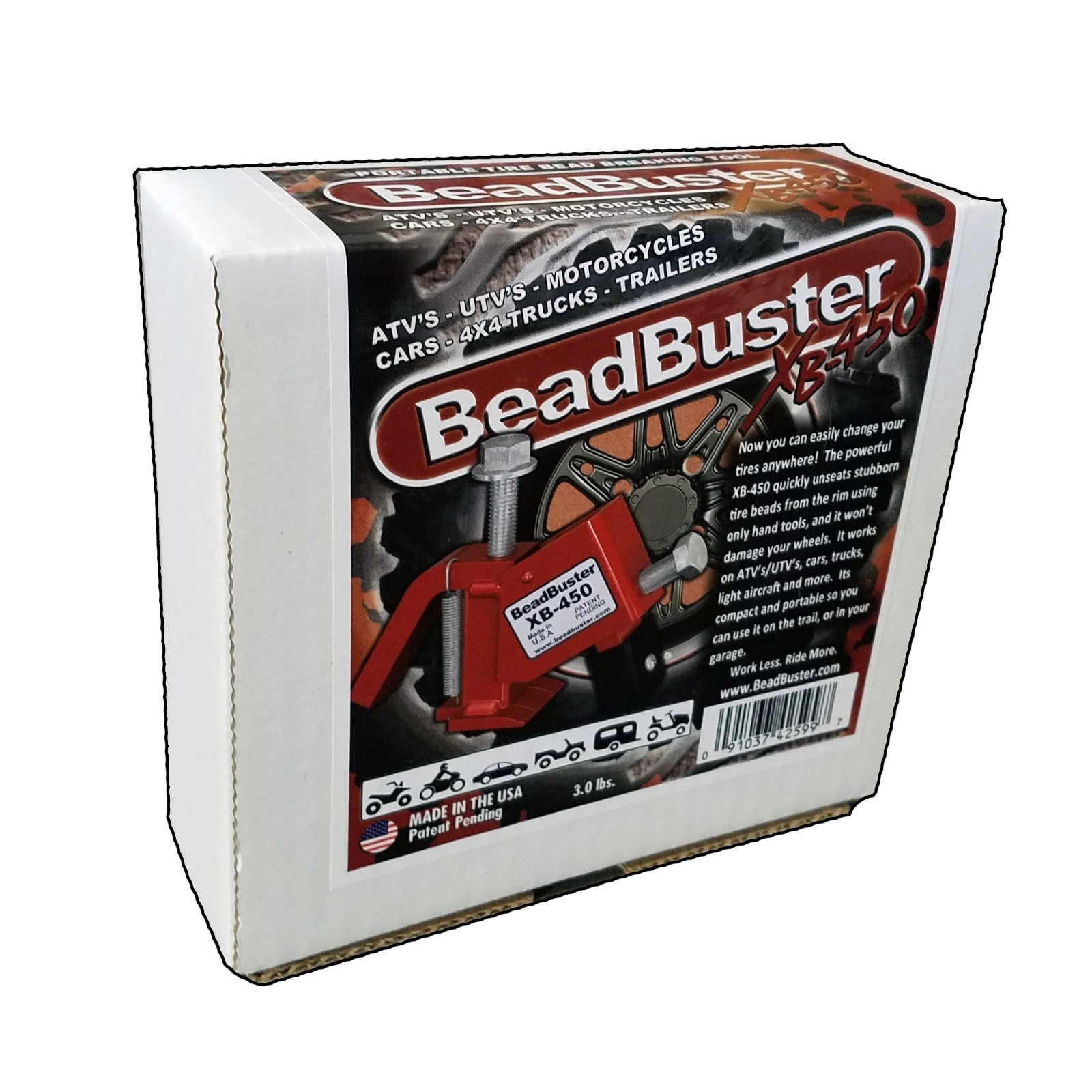 NEW! BeadBuster XB-450: ATV TIRE BEAD BREAKER Tire Changing Tool, Made in USA