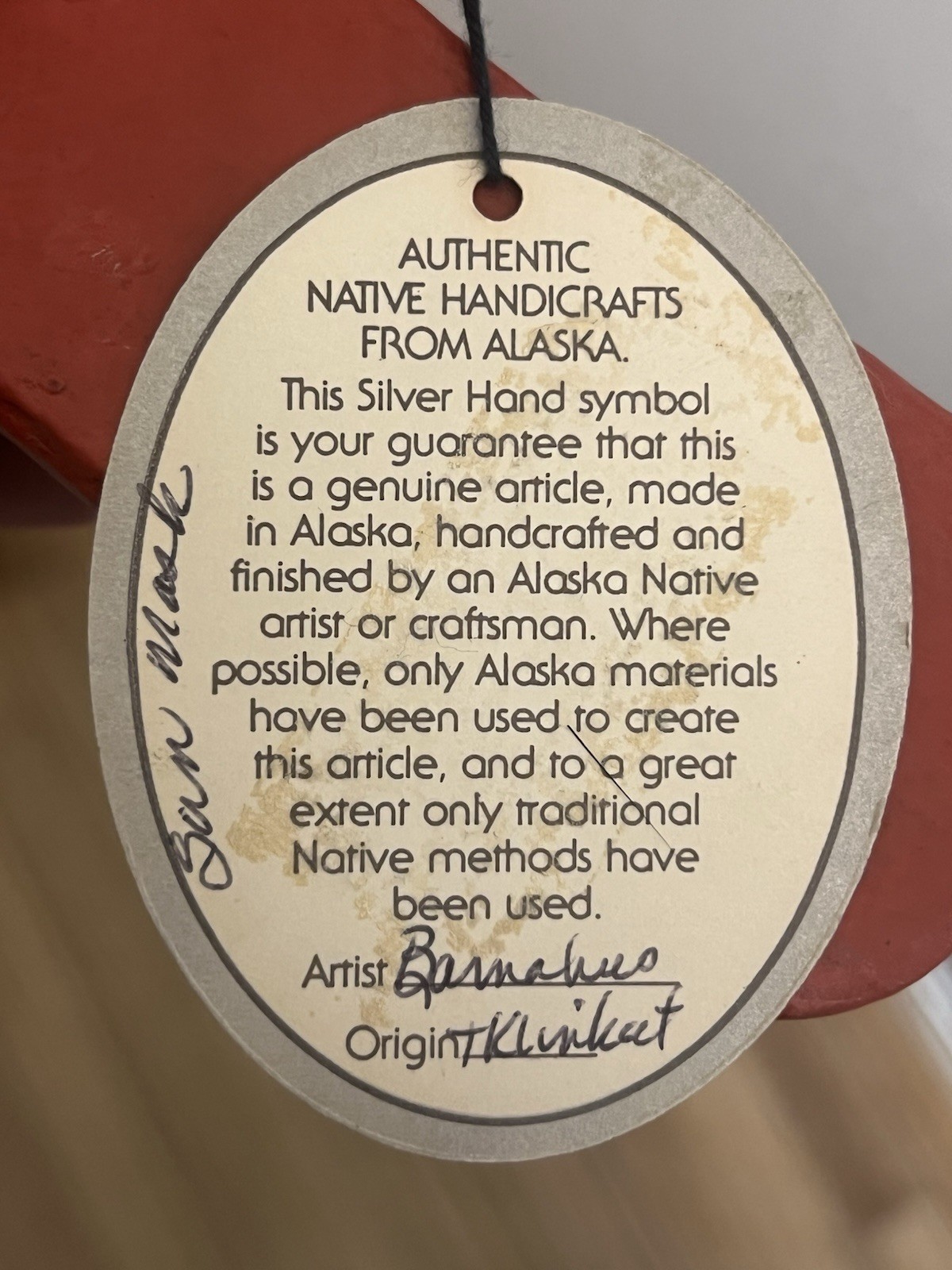 Signed Alaskan Native Artist Pacific NW COAST HAND CARVED SUN MASK Vintage