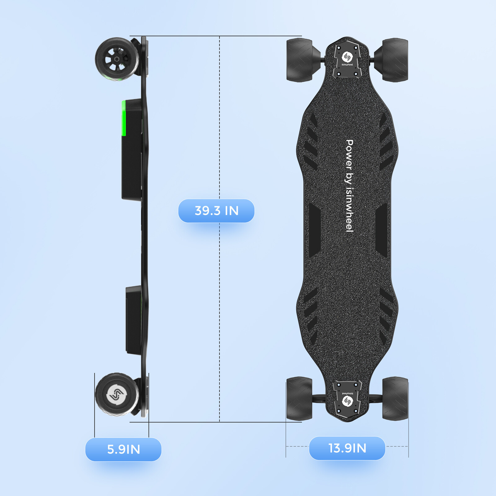 Electric Skateboard for Adults ＆Teens Longboard with Removable Battery & Remote