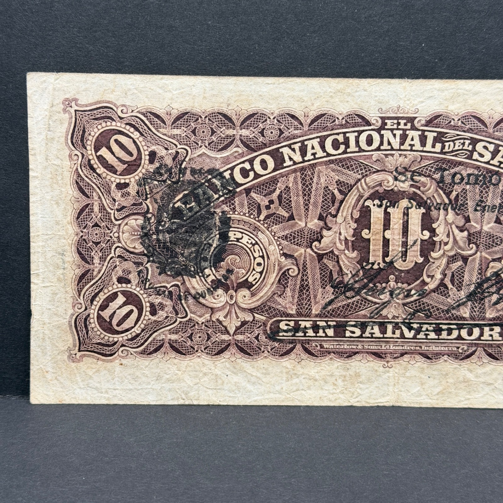 El Salvador - 10 Pesos - Banco Nacional del Salvador - 13 Enero 1911