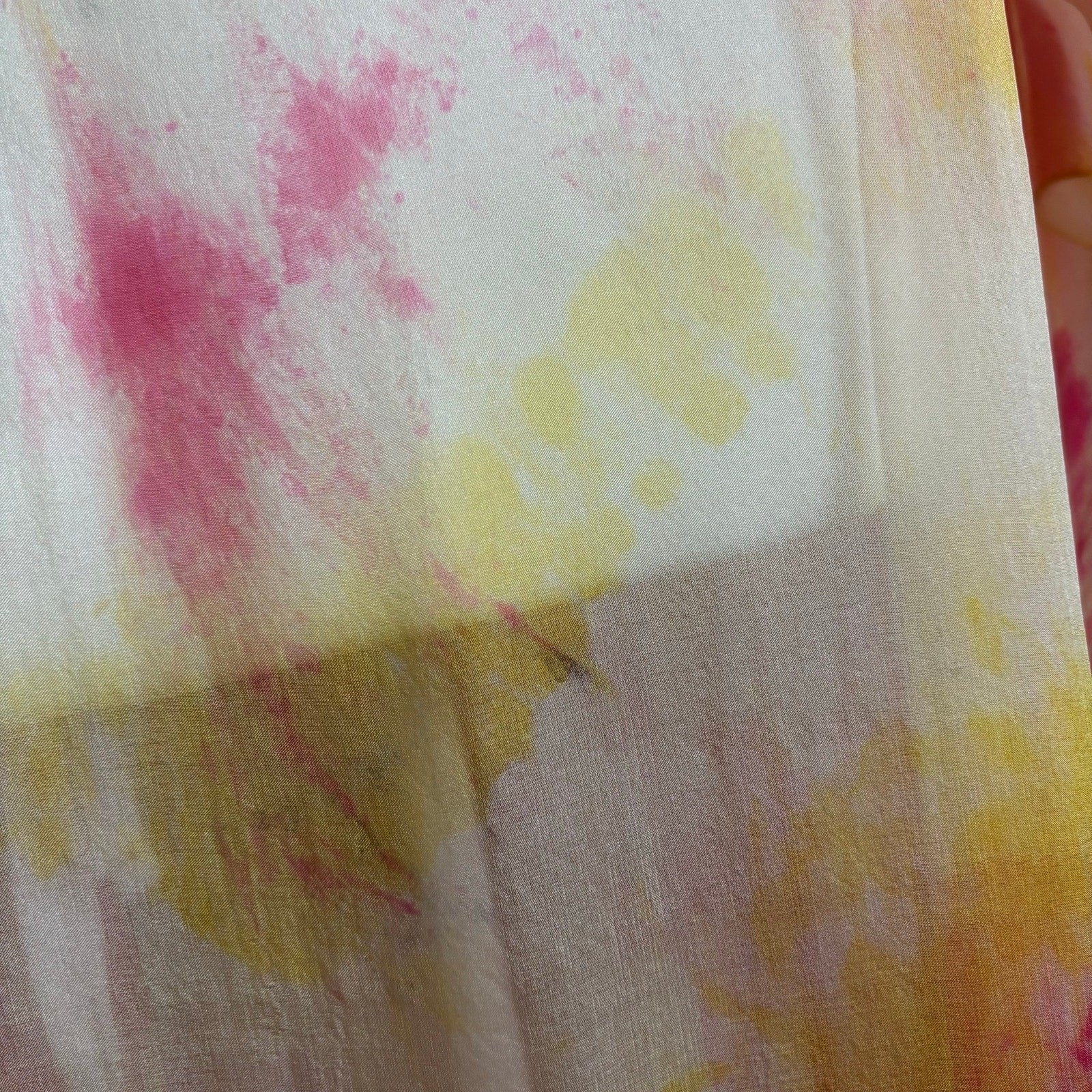 Stunning Silk Women’s Tie Dye Multicolor Kaftan Boho Ethereal Coverup OS