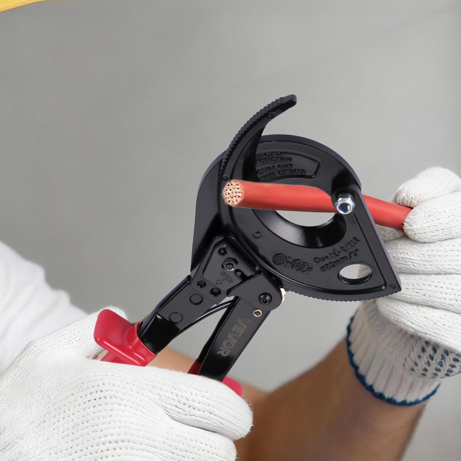 VEVOR Ratcheting Cable Cutter Cutting Copper Aluminum up to 800 MCM / 400 mm²