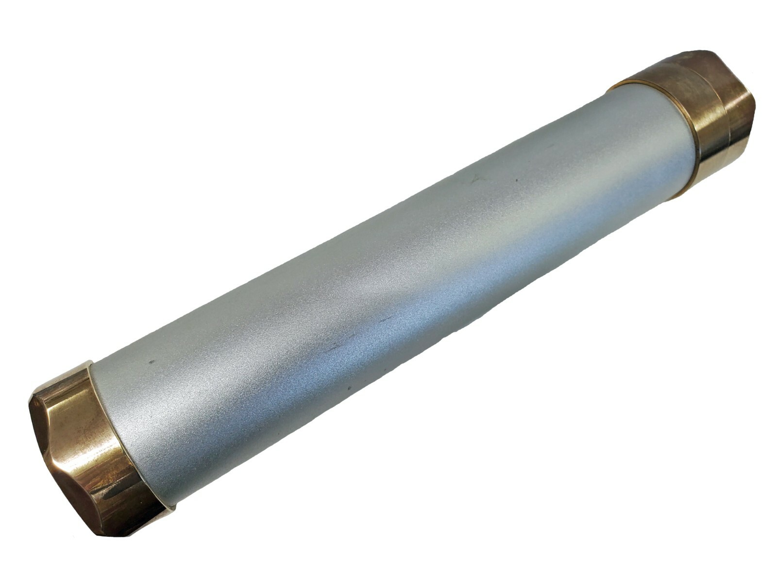 RETRO 1.5" ALUMINUM ROD TUBE SOLID BRASS END CAPS FOR 7ft 2PC BAMBOO FLY ROD