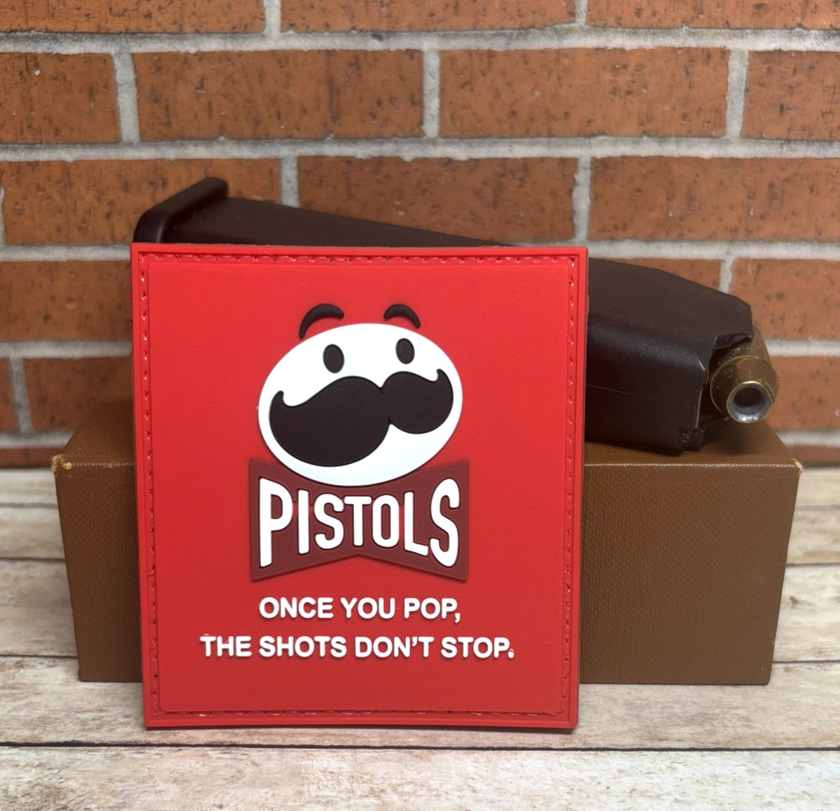 Tactical PVC Patch, Morale Pistols Gun, Hook Backed Military Funny Meme Patch